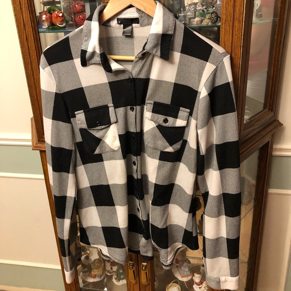 Black & White plaid flannel